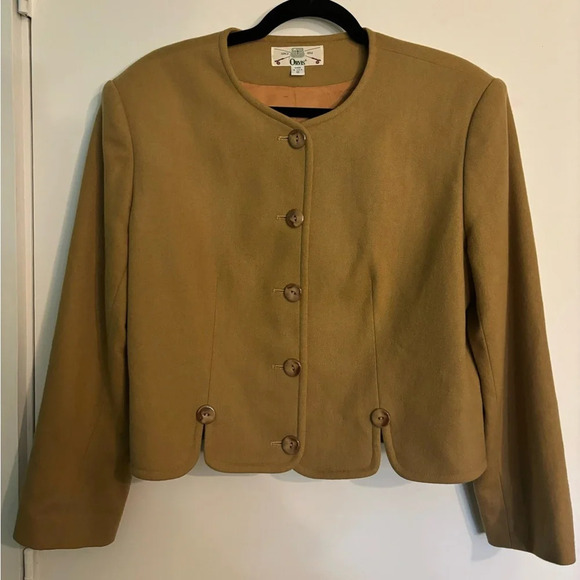 Vintage Orvis 100% Wool Button‎ Detail Jacket Blazer Made in USA “Cropped” Sz 12 - Picture 1 of 10